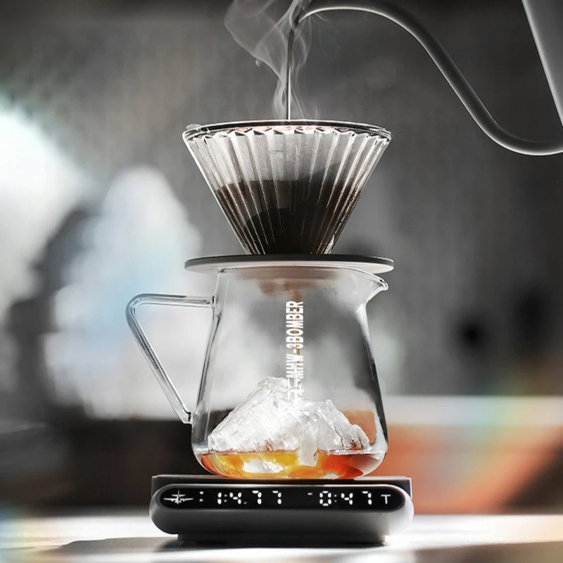 Mhw-3Bomber Pour Over Coffee Set Glass Dripper Server Grinder Drip Coffee Maker Kit For Home Office Barista Use - view 6