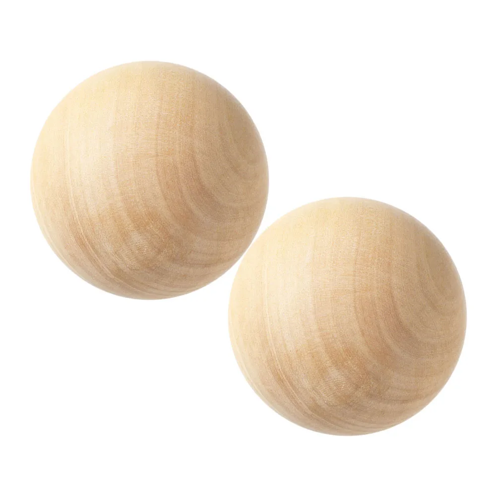 

2pcs 7Cm Unfinished Wood Balls Solid Wood Craft Spheres Natural Diy Wooden Ball For Painting Carving Home Decor