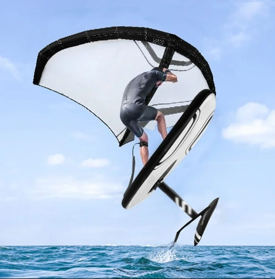 Specially designed for beginners to ski, board and surf, using wind wing sets in multiple scenarios