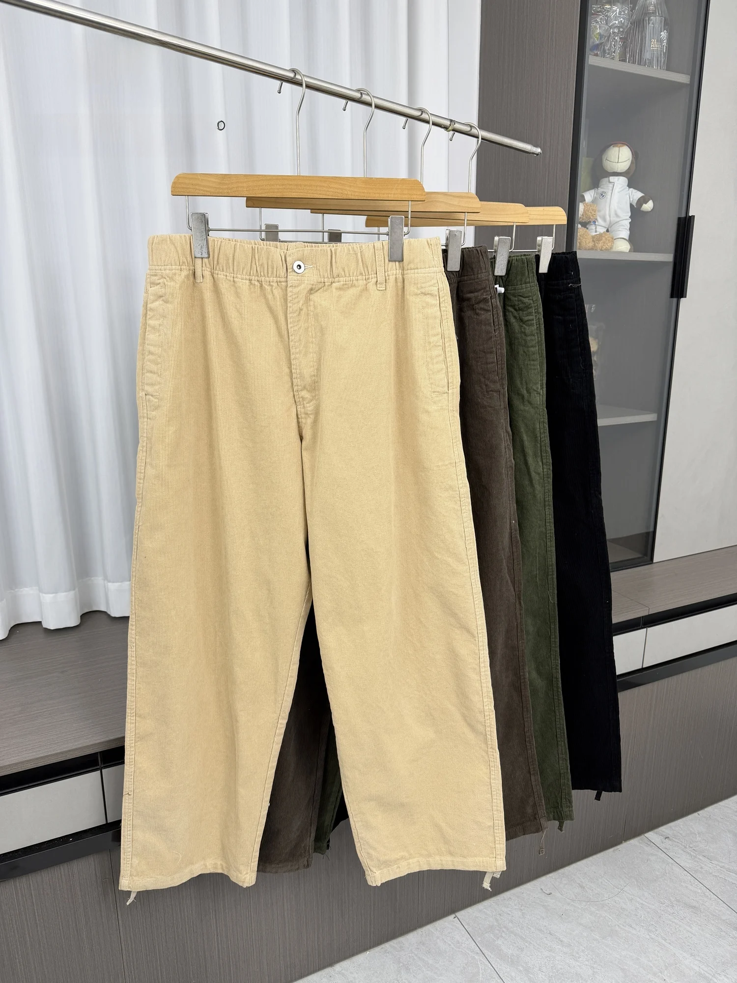 

Мужские повседневные брюки в стиле ретро, облегающие, на весну-осень, с эластичным поясом, простые, удобные, прямого кроя