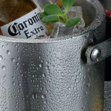 

Изолированное ведро для льда с двойными стенками из нержавеющей стали, ведро для льда, контейнер для кубиков льда, отлично подходит для домашнего бара, охлаждения пива, шампанского, вина