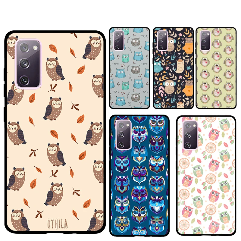 Owl Pattern Phone Case For Samsung Galaxy S25 Ultra S9 S10 S20 S21 S22 Plus S24 FE S23 Ultra Back Cover