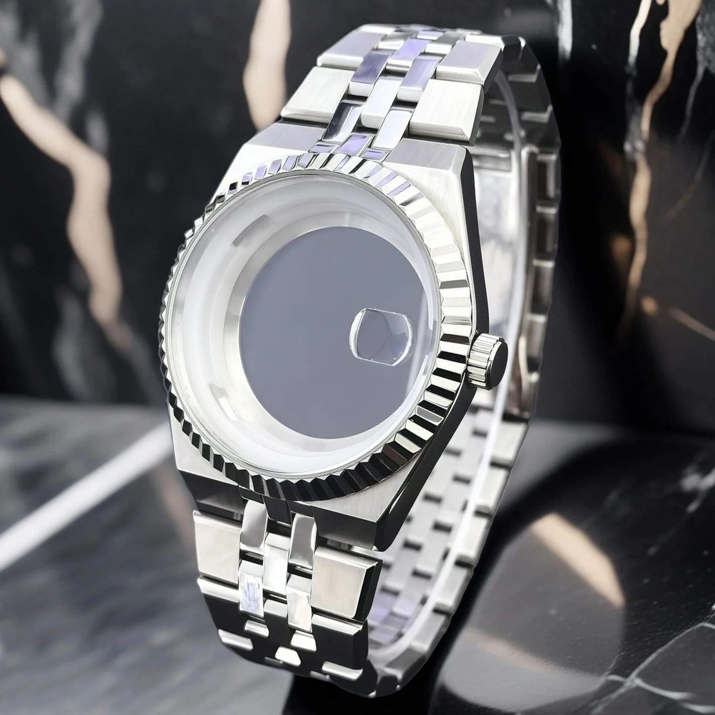 39mm Men's Watch NH35 Case with Strap Stainless Steel  NH35 Movement Sapphire glass waterproof Watch Parts Mod