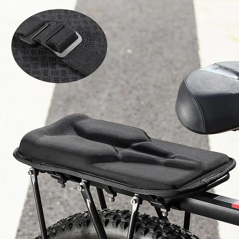Non Slip Bike Back Seat Cushion Bicycle Rear Seat Cushion Mountain Bike Rear Rack Soft Seat Cycle Rear Seat Mat For Cycling