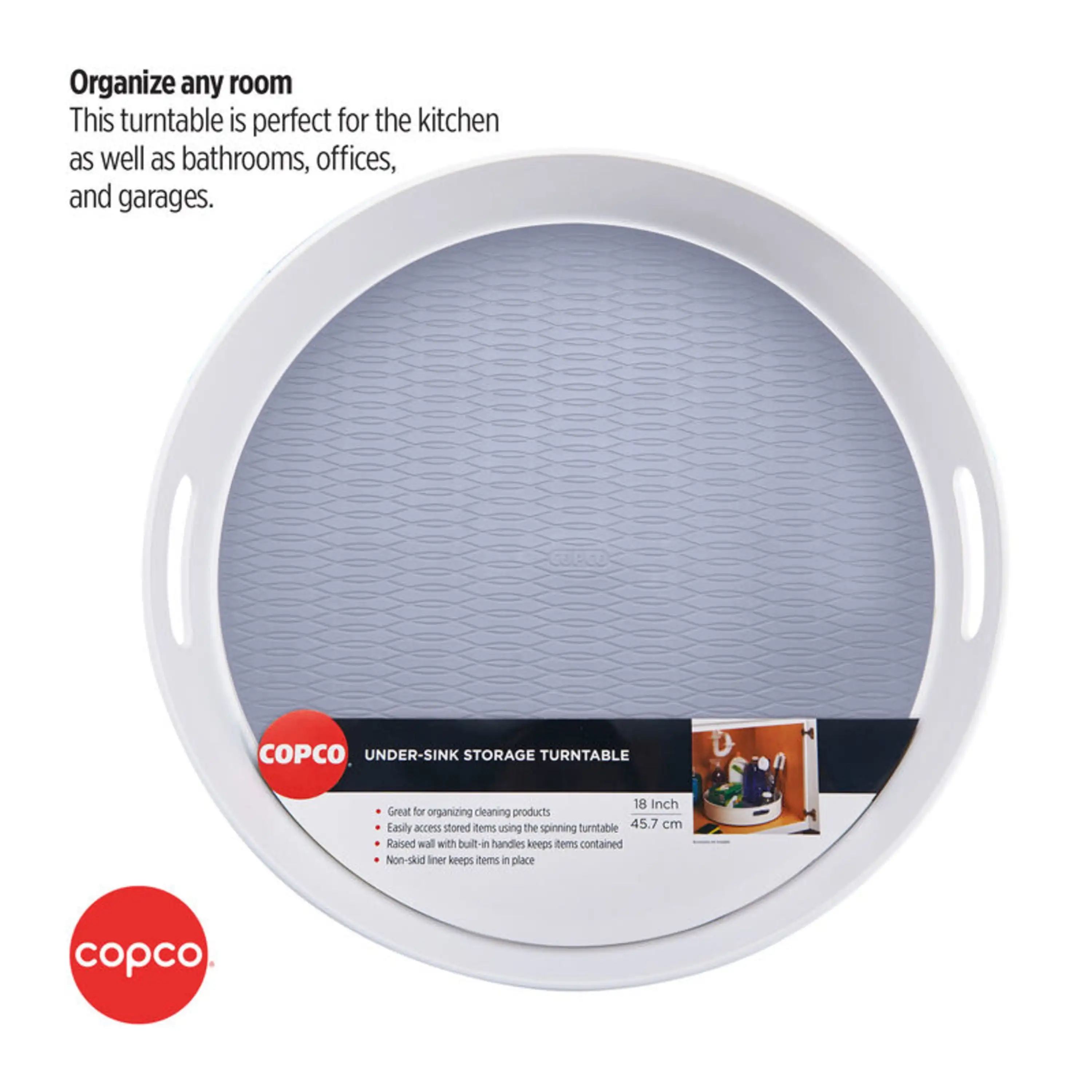 Copco Basics 18-inch Non-Skid Under Sink Storage Turn Table
