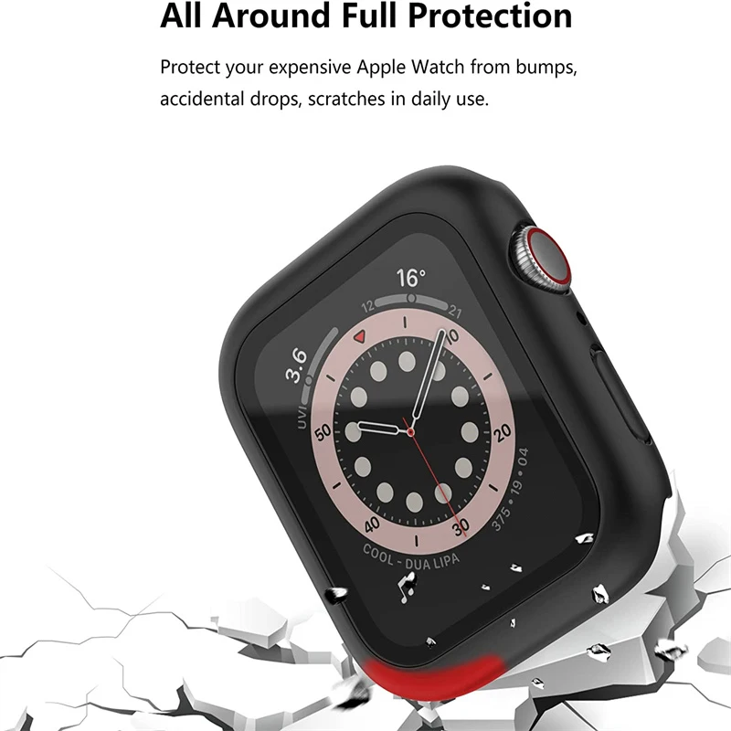 Verre + couvercle pour boîtier de montre Apple 45mm 41mm 44mm 40mm 42mm 46mm, protecteur d\'écran pour iWatch série 10 9 8 7 6 SE 5 4, accessoire