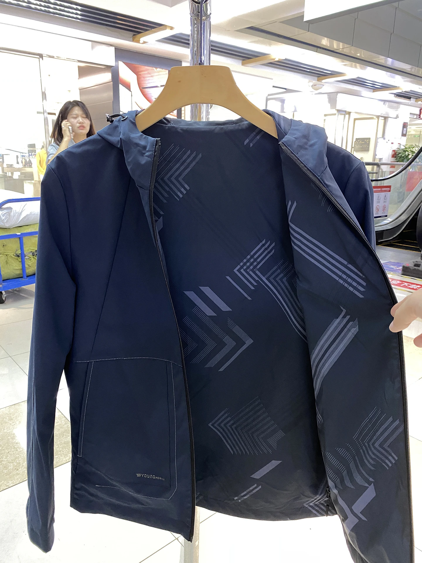 

H-Home, осенне-зимняя повседневная мужская двусторонняя одежда, модная куртка с капюшоном, облегающая верхняя одежда, подставка из полиэстера