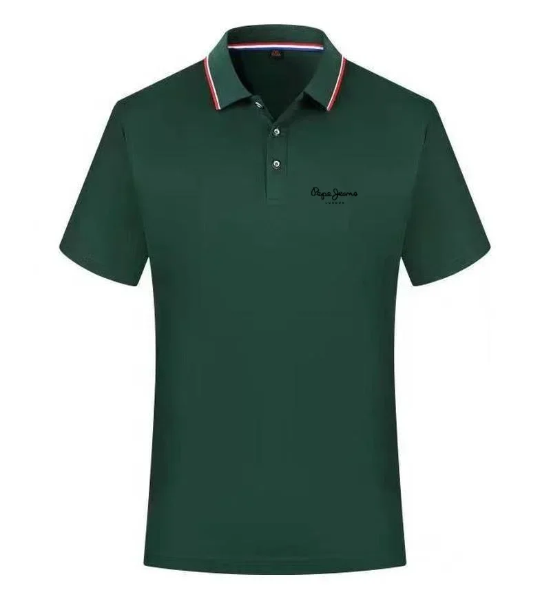 Men'S Short Sleeve Polo Shirt Striped Collar Quick Dry Casual Sportswear For Summer Golf Running Gym Lapel T-S