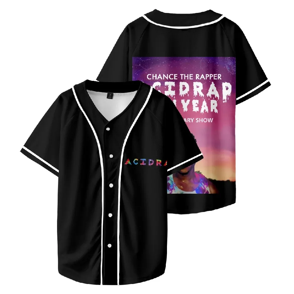 

Camisola de basebol de manga curta masculina e feminina, rapper Merch, camisola de basebol, roupa 3D, casual 2024