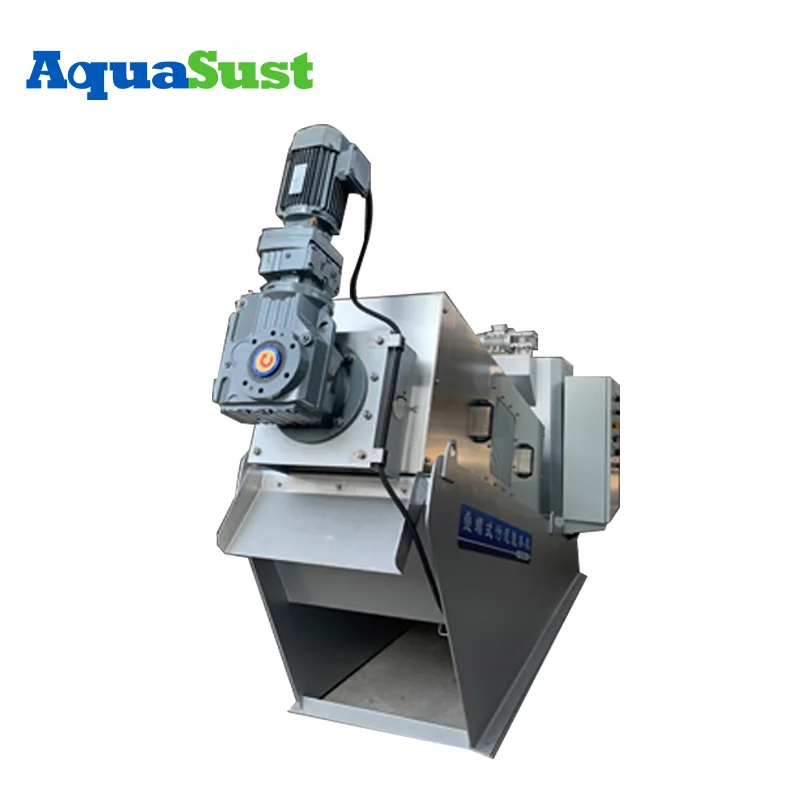 Fixed and Moving Rings Sludge Dewatering Screw Press for Chemical Sewage