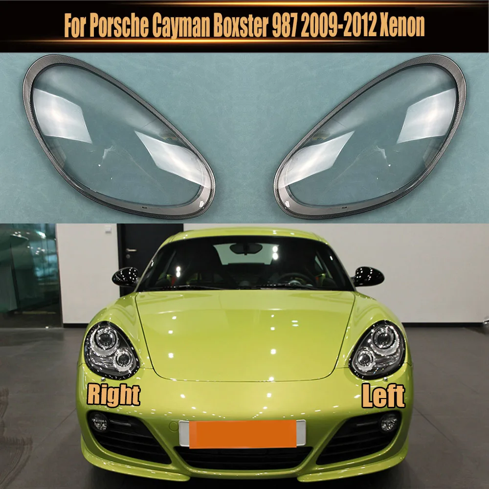 

For Porsche Cayman Boxster 987 2009-2012 Xenon Lampshade Case Headlamp Shell Plexiglass Replace Original Lampshade