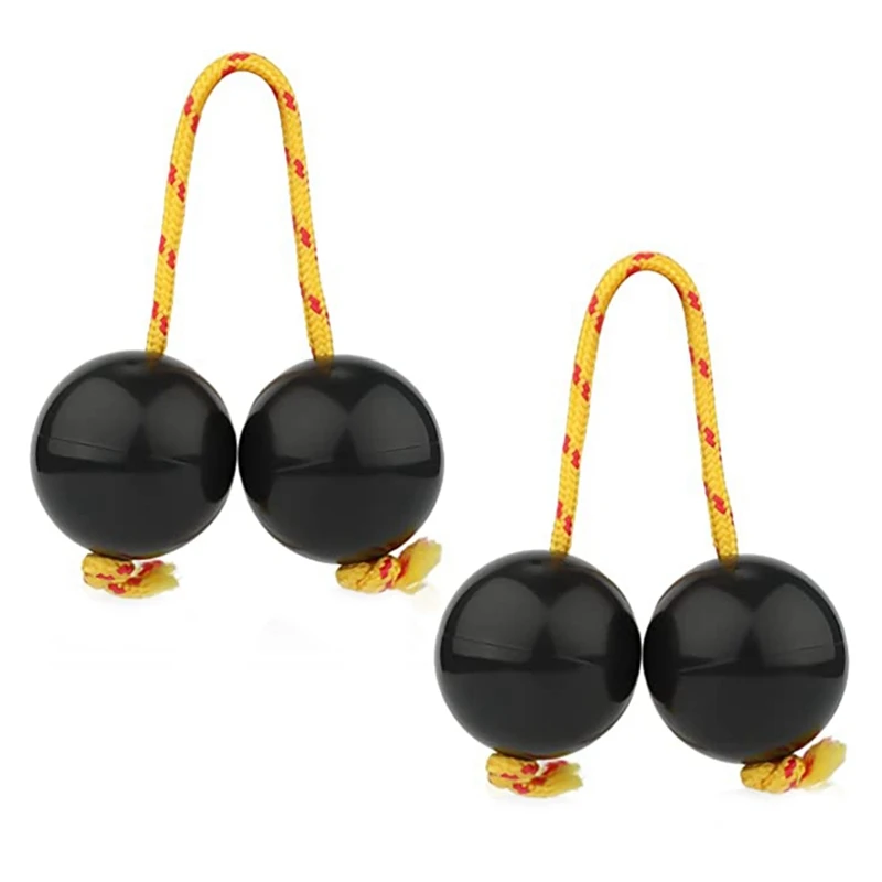 Hot AD-1 Pairs Of Rhythm Balls, Shaker Cup Instruments Classic African Rattles Hand Percussion Instruments (Black)