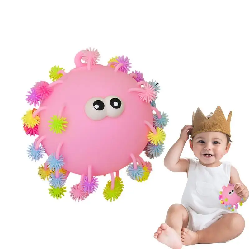 

Glow In The Dark Ball Colorful Novelty Large Hedgehog Hairy Ball Multifunctional Stress Reliever Ball Toys Safe Cool Ball Toy