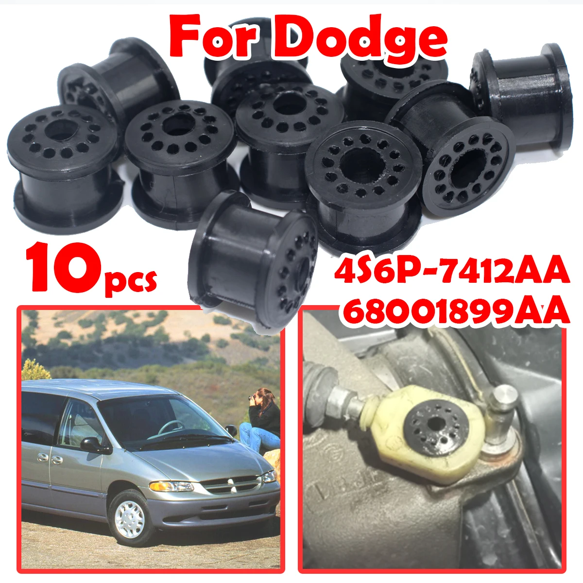 

10X Gearbox Cable Linkage Rubber Bushing For Dodge CARAVAN NEON coupe 5 Speed Shift Lever Assembly Repair Kit Replacement Part
