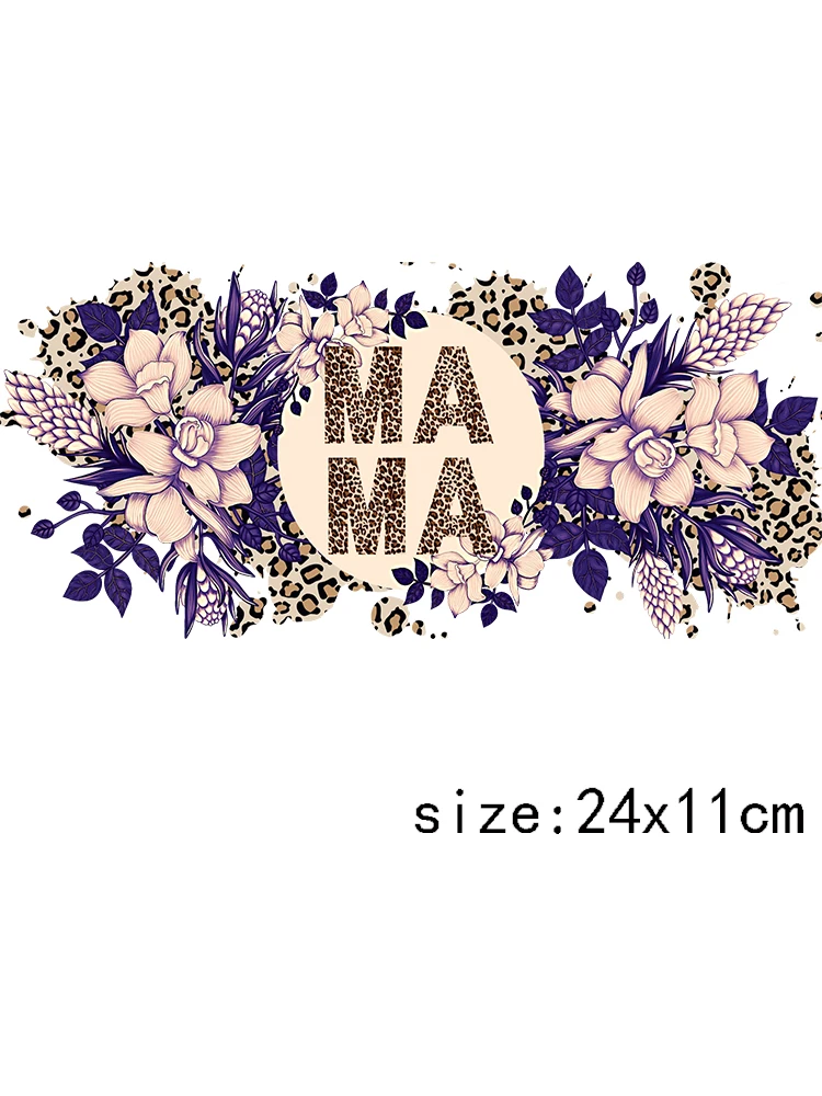 LETOP 1PCS Floral Spooky Mama Decals Glass Cup Decoration Car Tumbler Decal Selfadhesive Sticker UV DTF Cup Decals