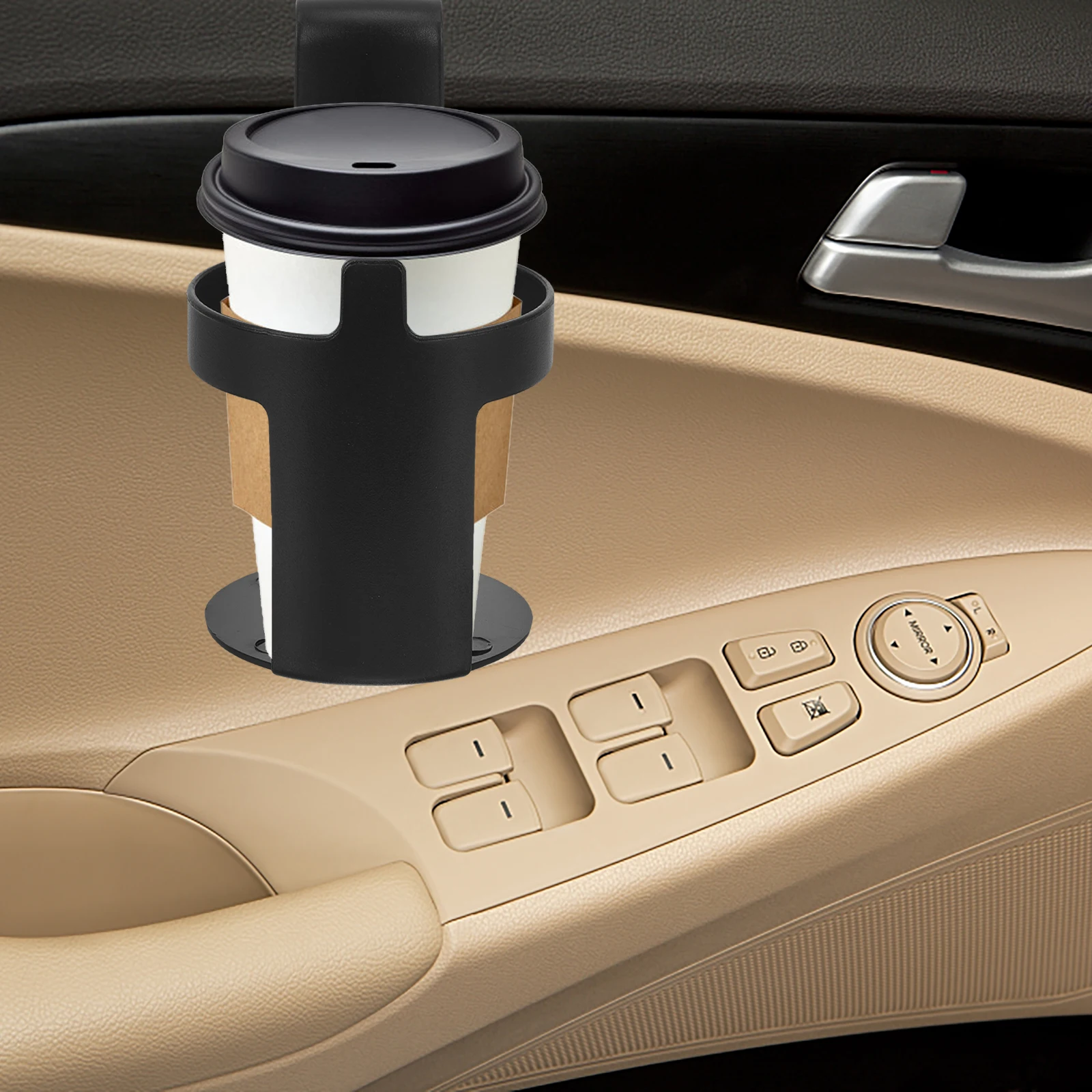 

Adjustable Rotating Portable Drink Stand Center Console Door Window Plastic Stable Base Easy Installation for Portable for Car