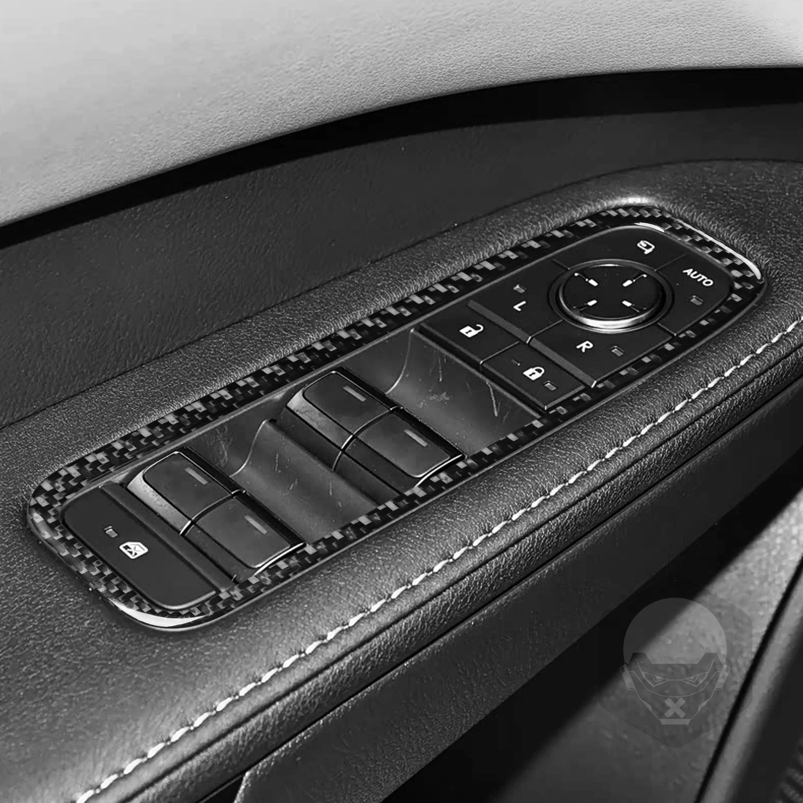 For Lexus RX RX300 RX350h RX500h 2023-2026 Carbon Fiber Door Window Lift Switch Control Panel Cover Trim Car Accessories Sticker