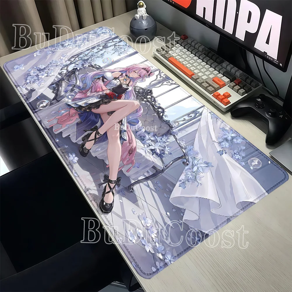 Gaming Zenless Zone Zero New Mousepad 900x400mm Nonslip Keyboard Desk Mat PC Anime Girl Hoshimi Miyabi Ellen Joe esports Playmat