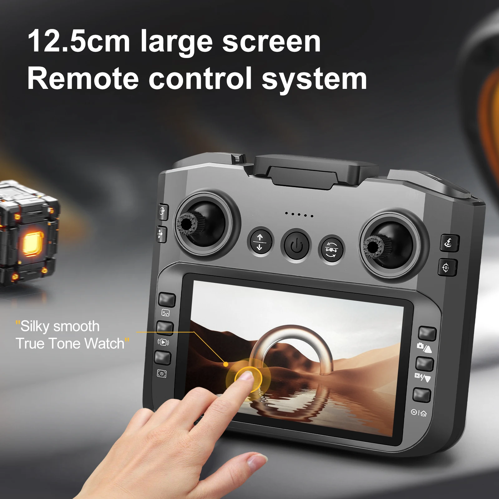 Drone rc 8k esc câmera grande controle de tela sem escova wifi fpv 2.4g fluxo óptico pairar controle remoto quadcopter s156 brinquedos rc