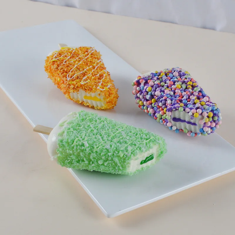 Creative Take a Bite Popsicle Model Simulation Ice Cream Artificial Dessert Fake Food Summer Party Decor Window Display Props