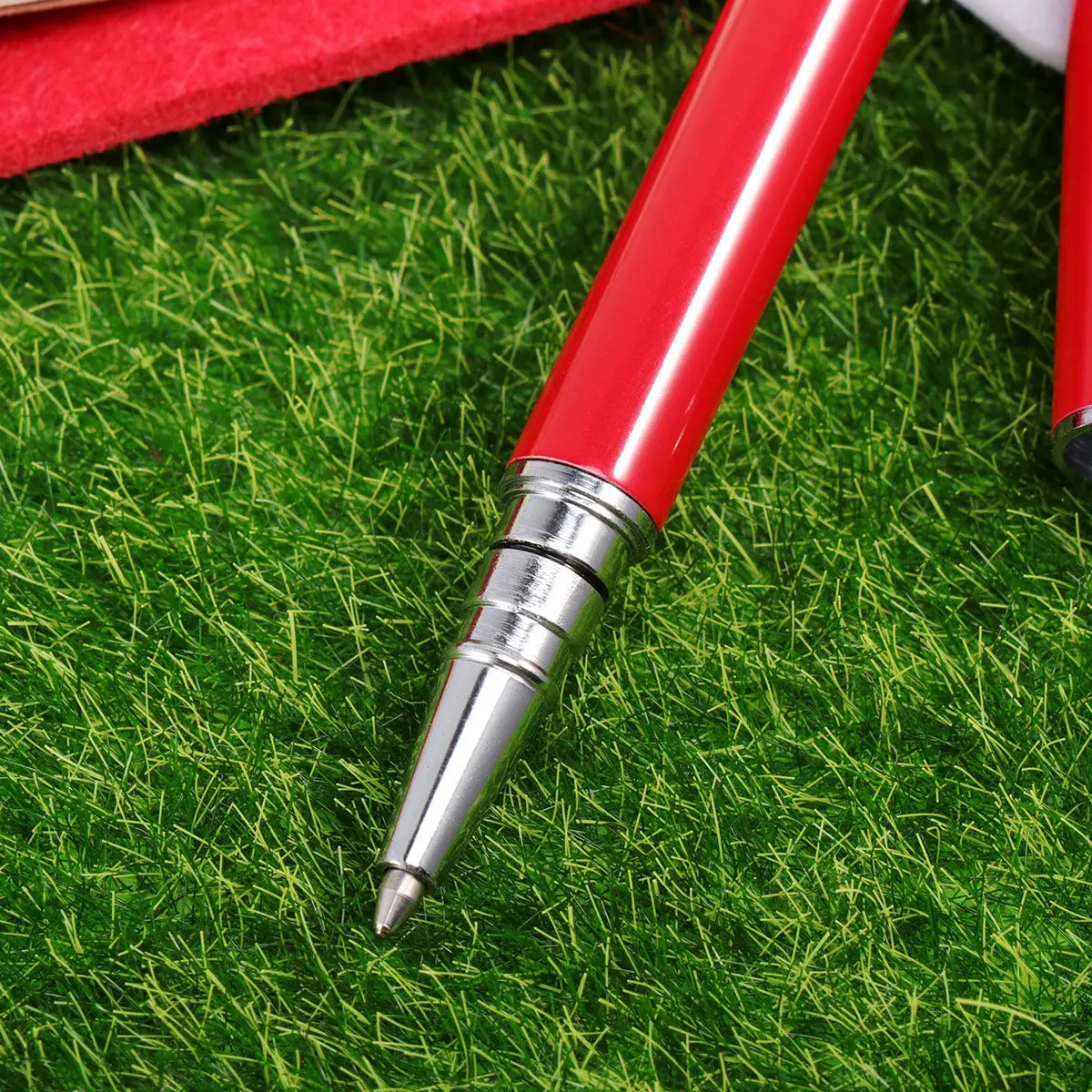 Metal Touch Screen Pen Capacitive Stylus Red Sensitive Tip Handwriting for Phone Computer Capacitive Pens Smooth Surface Writing