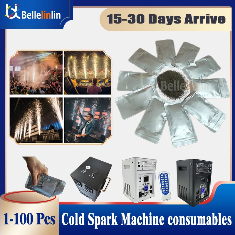 

1~100 Bag Ti Powder 600W Cold Spark Machine 200g Metal For 750W Cold Sparkular Machine Dust Fountain Machine Consumables Dust