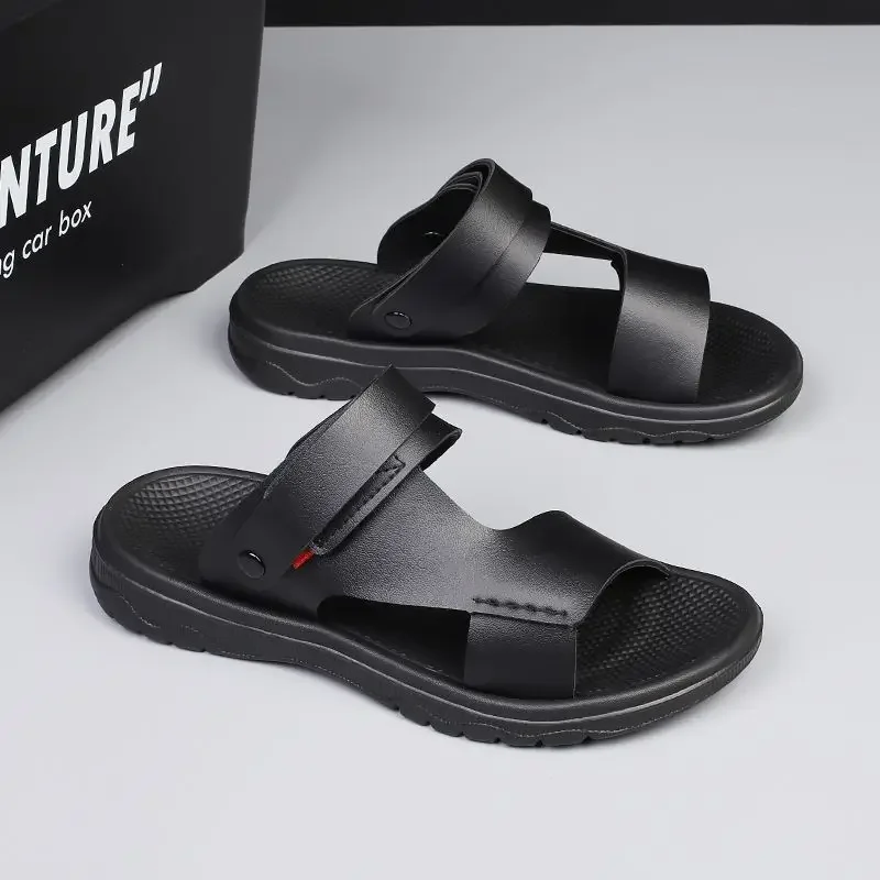 

Platform Sandals Man Genuine Leathe Soft Eva Sabot Shoes Beach High Quality Fashion Cheap Liquidation Original Slippers for Men