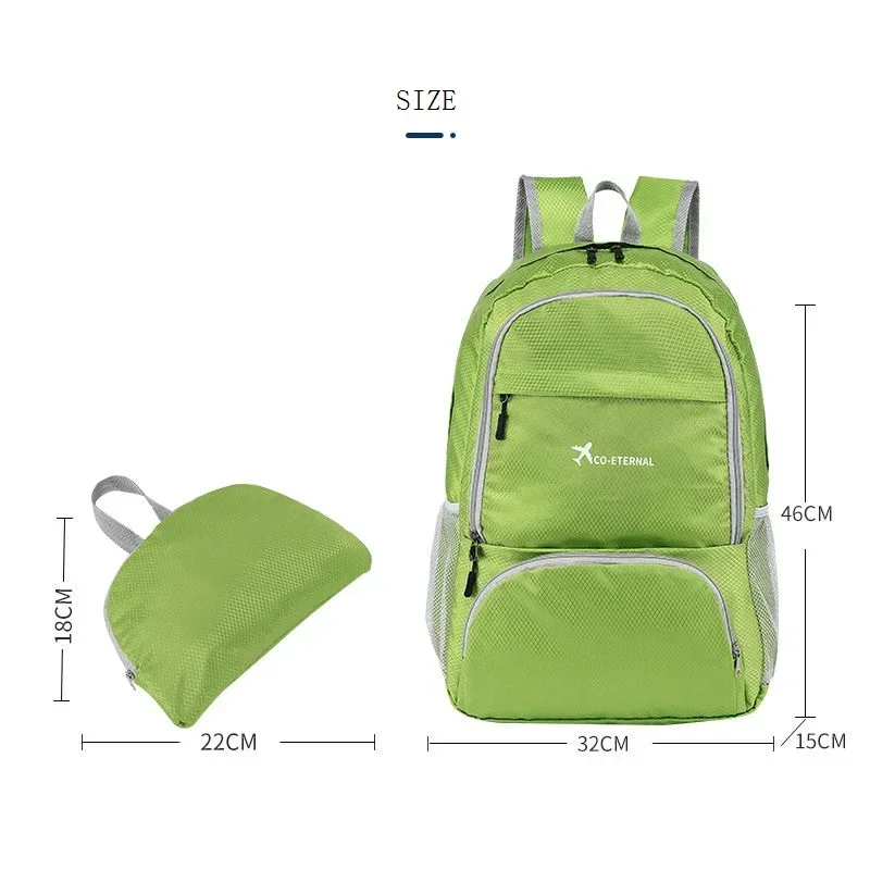 Mochila plegable impermeable de gran capacidad para hombre y mujer, mochila de almacenamiento para viajes al aire libre, mochilas escolares para