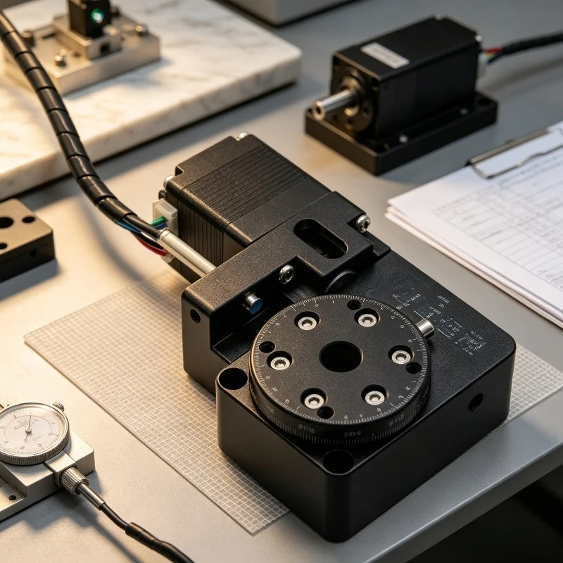 28 Mini Precision Stepper Indexing Plate Electric Optical Rotary Stage High Precision Integrated Driver Industrial