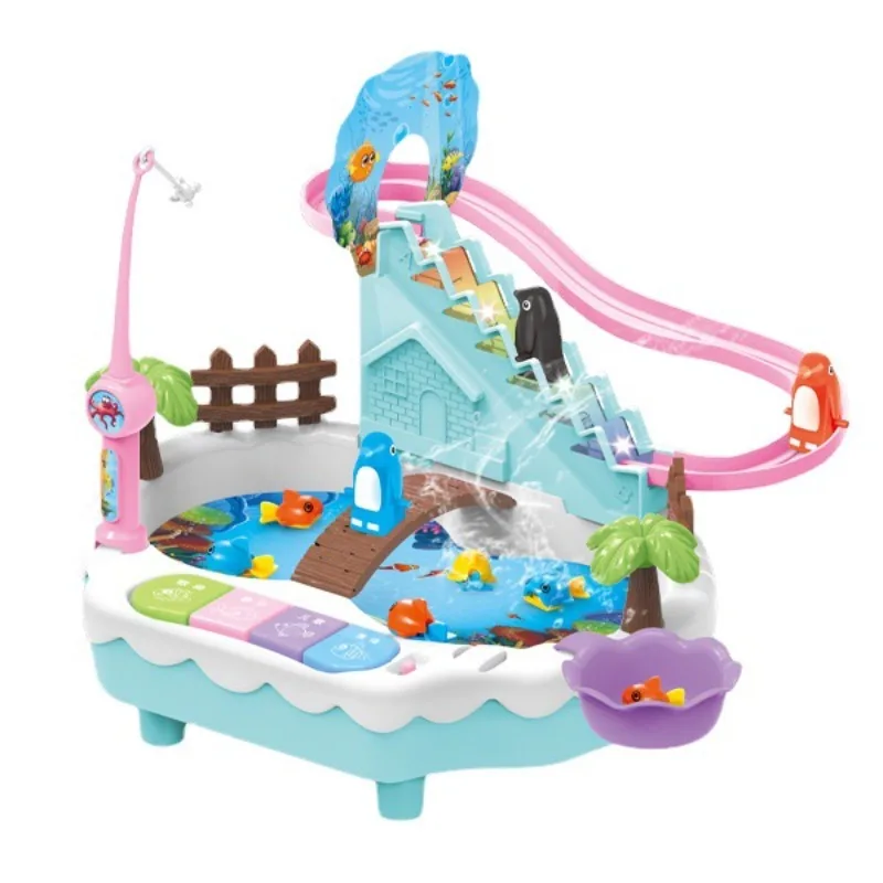 

Electric Musical Fishing Slide Table Toy - Parent-Child Interactive Learning Game, Educational Gift for Toddlers