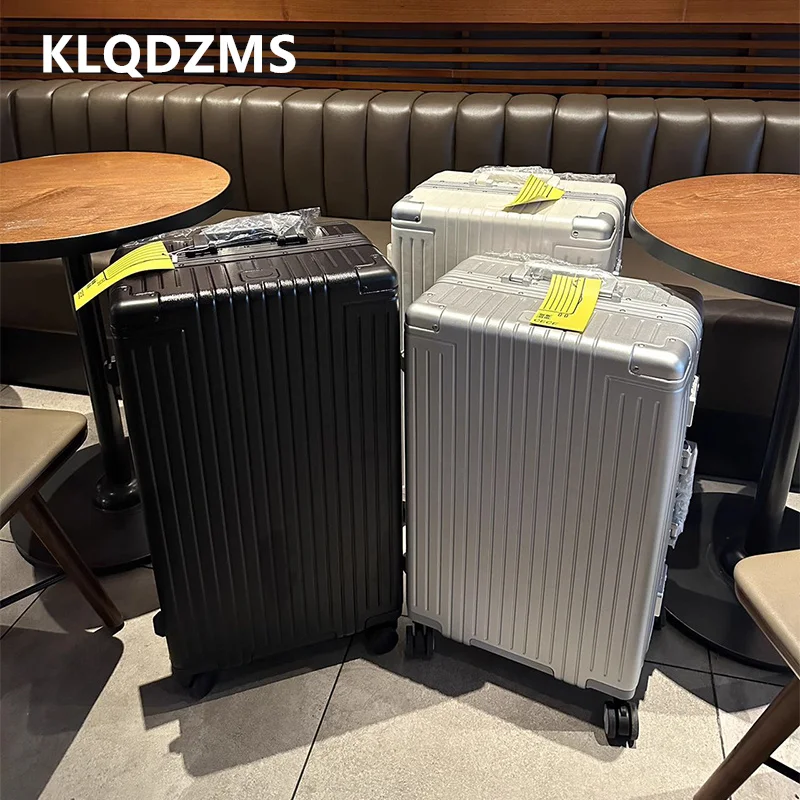 

KLQDZMS Women's Suitcase 24 Inches ABS + PC Trolley Case 26" Business Large Capacity Zipper Password Box Handheld Travel Luggage