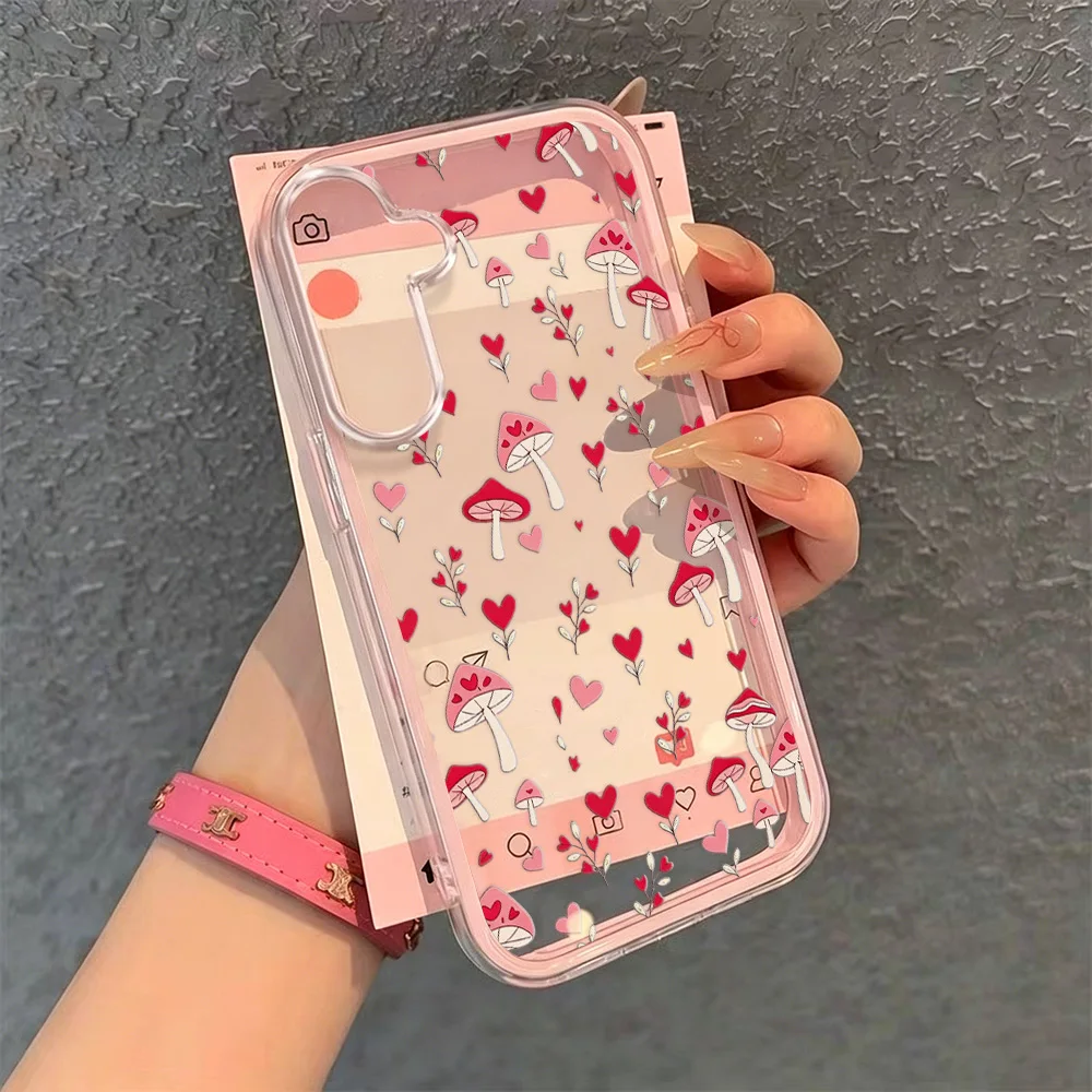 Mushroom Phone Case For Samsung A56 5G A57 5G S26 Ultra S25 Ultra A55 A37 A17 A07 S25 S24 Plus S23 A36 Capinha Caha Shockprooof