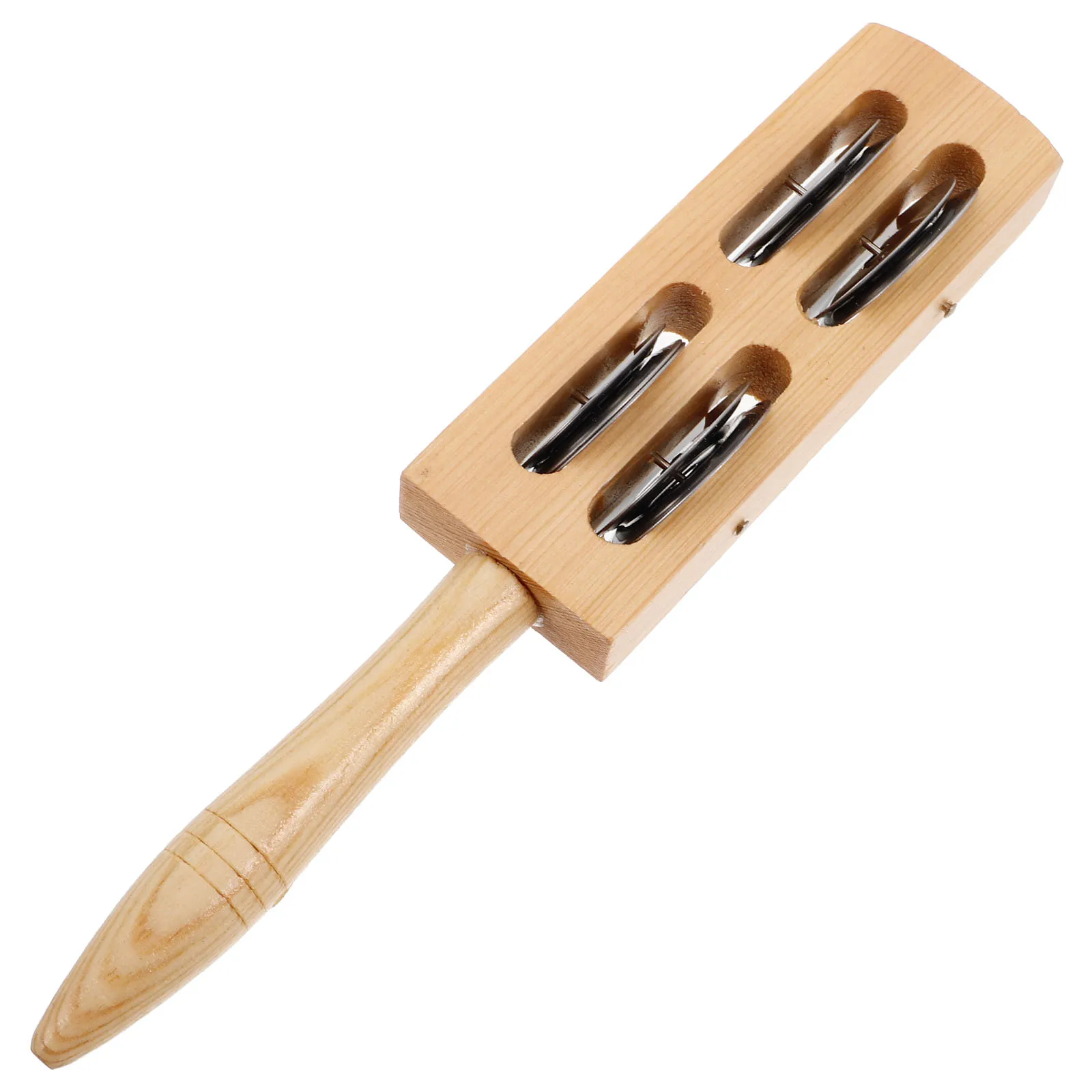 

Wooden Hand Jingle Bells Sleigh Bells Stick Shaker Percussion Instrument Kids Musical Rhythm Bell Sensory Learning Tool