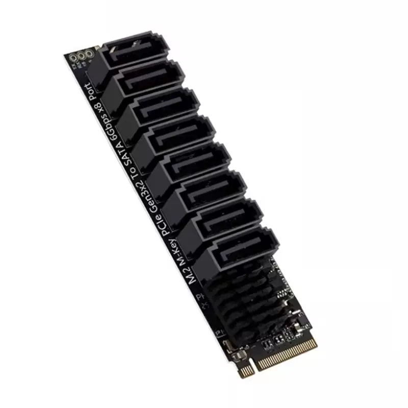 

Карта расширения M.2 NVMe M-Key на 8 портов PCI-E для SATA3.0 6 Гбит/с для NAS-накопителей, адаптер PCI-E ASM1166 PM