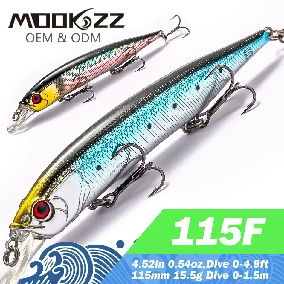 Floating Minow 15.5g/115mm Jerkbait Fishing Lure Professional Gravity Balance System Cast Deep Bait Crank Wobbler Pesca Swimbait