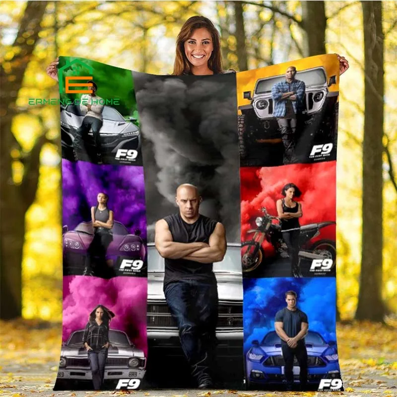 Hotmovie Fast and Furious Throw Blanket Warm Blanket for Home, Picnic, Travel, Plane, Office and For Adults, Kids 5 Sizes