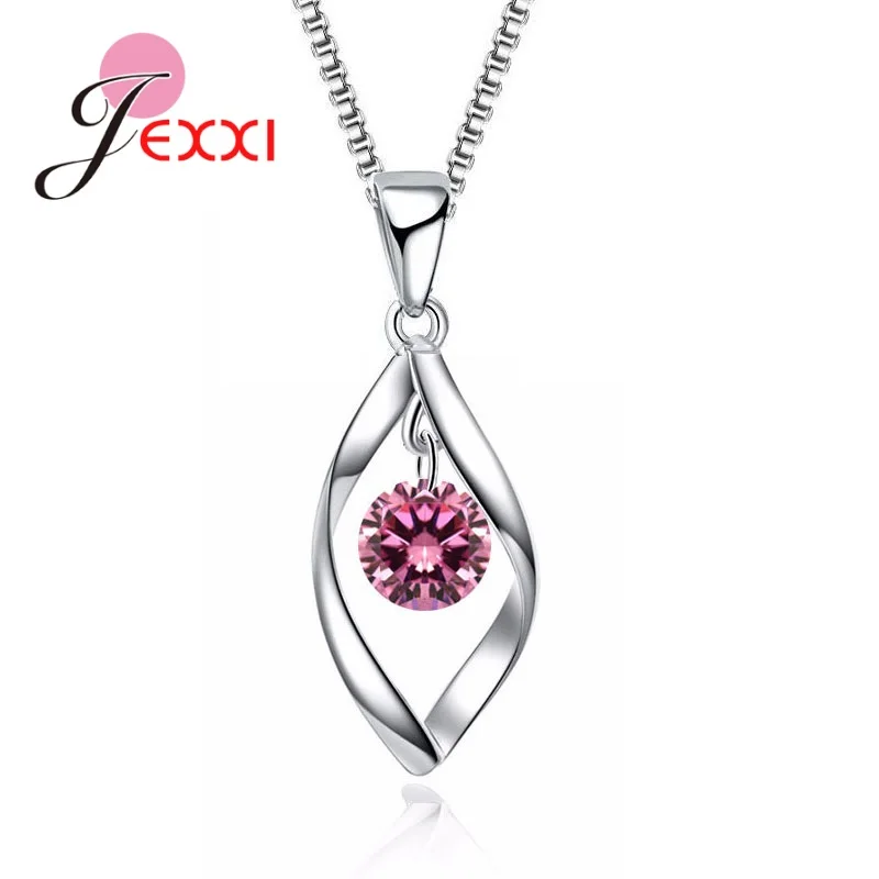 New Fashion Box Chain Pendant Necklace With Pearls Charming 925 Sterling Silver Women Wedding Choker Jewelry