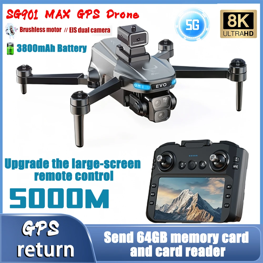 ZLL SG901 MAX Professional Drone 5G Dron Aerial Photography 4K HD Camera Obstacle Avoidance Screen control Quadcopter Toys Gifts