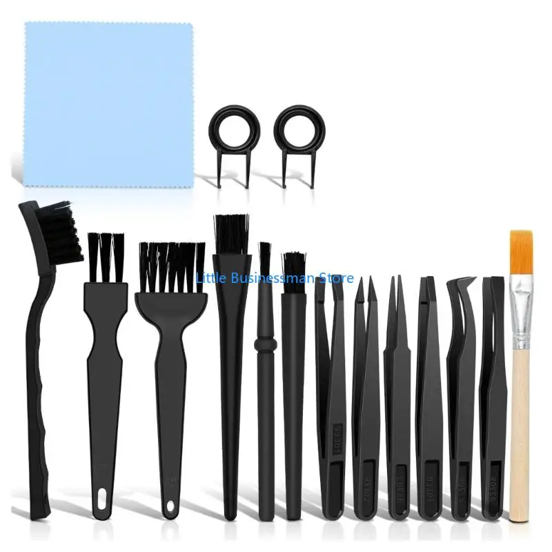 Professionelles 16-in-1-Set mit elektronischen Reinigungswerkzeugen mit verschiedenen Bürsten und Gebläse M76A – Detail 8