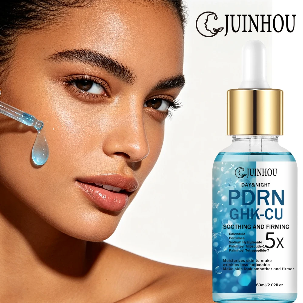 JUINHOU PDRN GHK-CU Copper Peptide Facial Serum Firming Dull Skin Fine Lines Hydrating Brightening Facial Essence For Daily Face