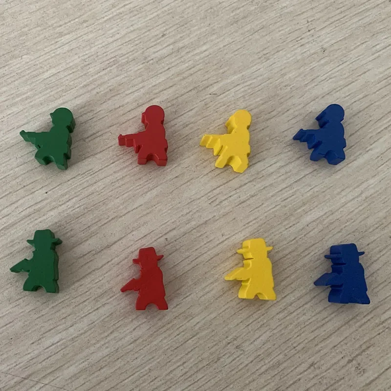 5 Pcs/set Soldier/Gunner  Wooden Chess Game Accessories
