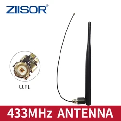 LoRa 433 MHz 안테나 통합 IPEX 안테나, LoRaWAN 모듈 마더보드용 케이블 IPX, 접이식 공중 20cm 3dBi, 433 MHz
