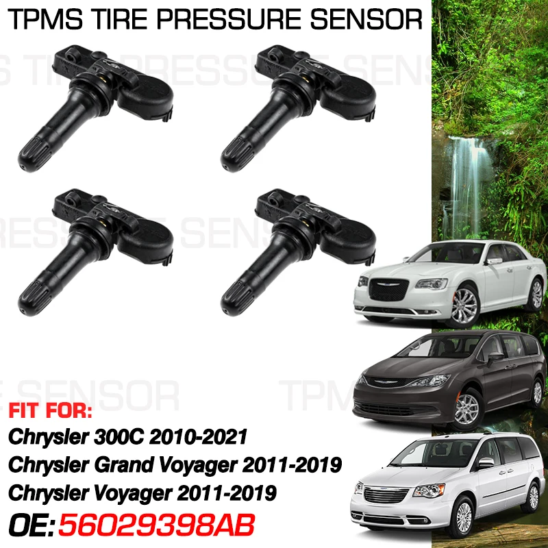 

Car For Chrysler 300C Lancia Thema 2010-2021 Chrysler Grand Voyager 2011-2019 433MHz Tire Pressure Monitoring Sensor 56029398AB