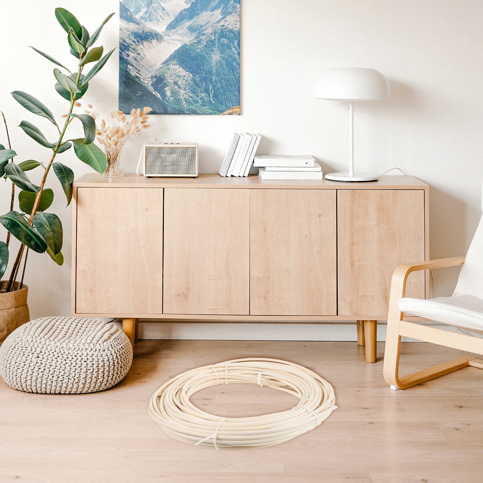 

1-рулонная банка для хранения, пустая этикетка, сделай сам, ротанговая трость, лямка, материал для ремонта стула, прочный материал для плетения из ротанга, корзина для плетения