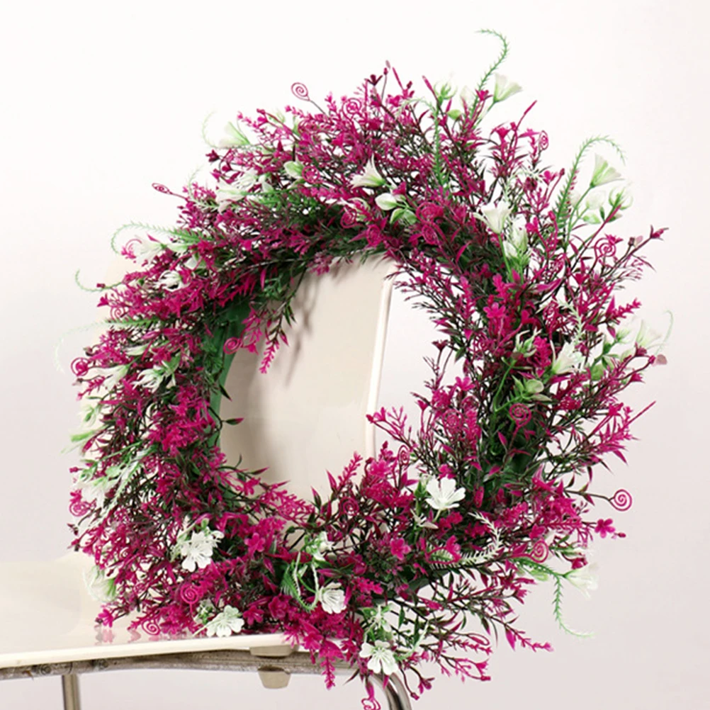 

Simulated Fern Leaf Wreath Garland Artificial Leaves Home Party Wedding Store Decor Lightweight Portable Plastic Flower