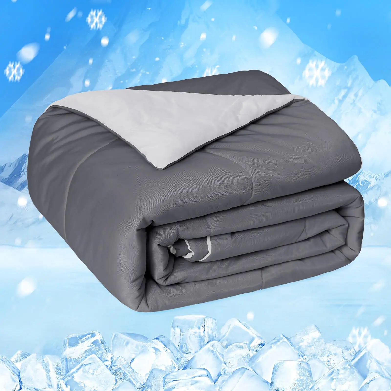 One Cool Comforter, Double-Sided Cold Technology Fabric Cool Blanket for Night Sweats and Hot Sleepers