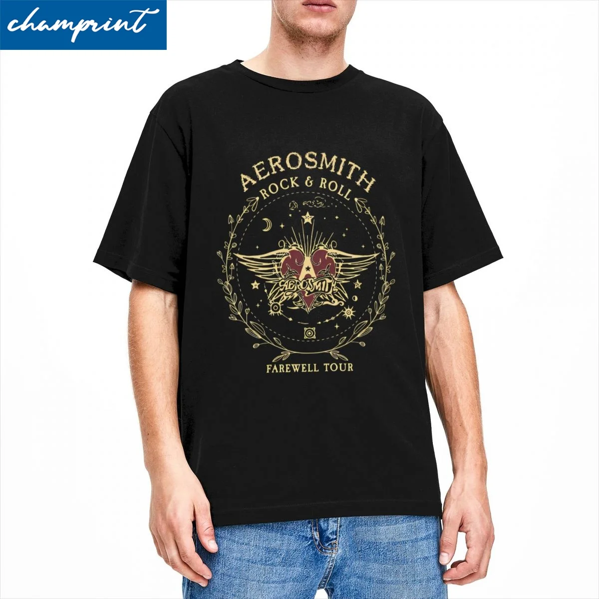 Aerosmith Band Tour T Shirts for Men Women Pure Cotton Vintage T-Shirts Crewneck Tee Shirt Short Sleeve Clothes Birthday Present