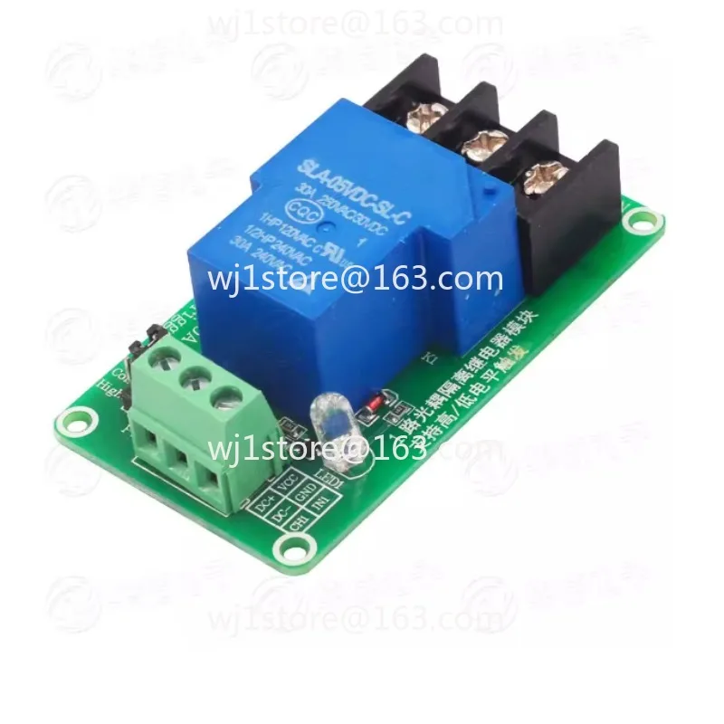 1/2/4 30A relay module with optocoupler isolation high current support high and low level 5V12V24V