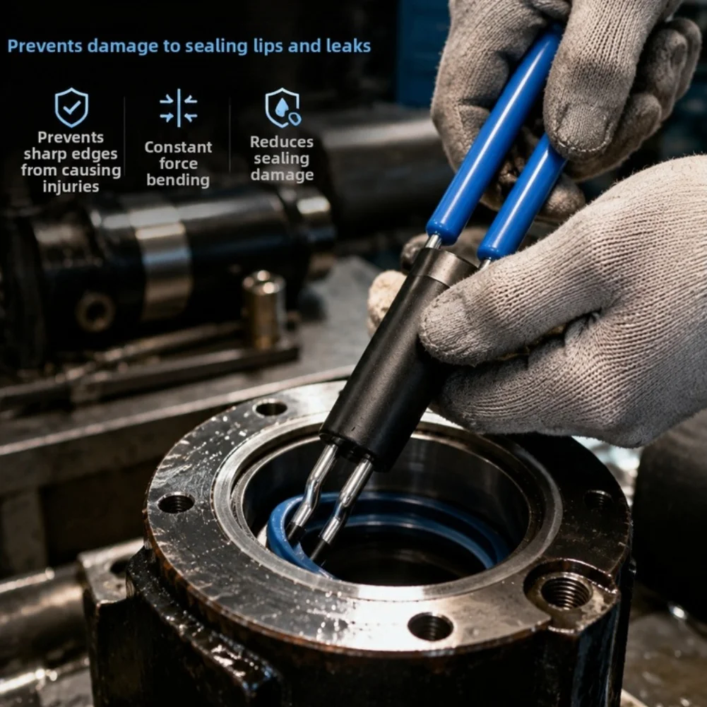 3PCS U Type Seal Oil Ring Installation Tool Chrome Vanadium Steel For Hydraulic Cylinder Rod Seals 22-165mm