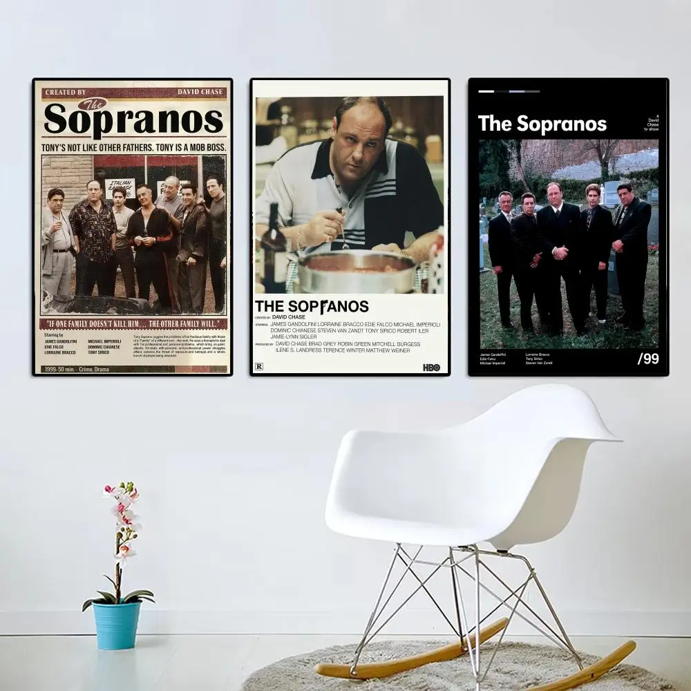 Classic Drama T-The Sopranos Poster Modern Aesthetic Wall Art Poster Minimalist Room Decoration Items